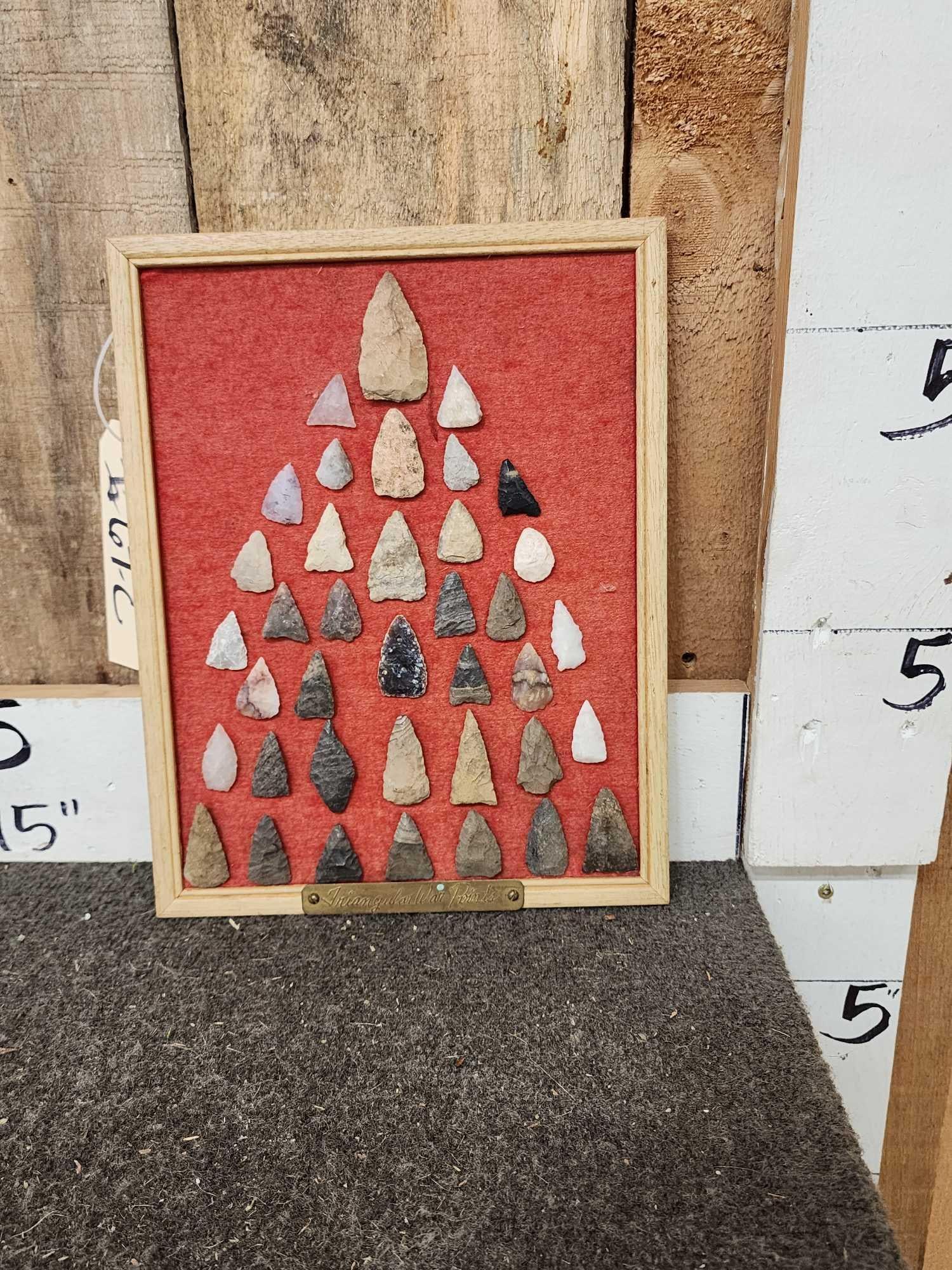 Group Of 38 Arrowheads Native American Artifact (1 of 4)