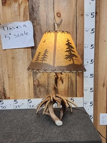 Deer Antler End Table Lamp