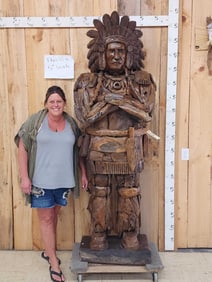 Impressive Wooden Indian Driftwood Sculpture