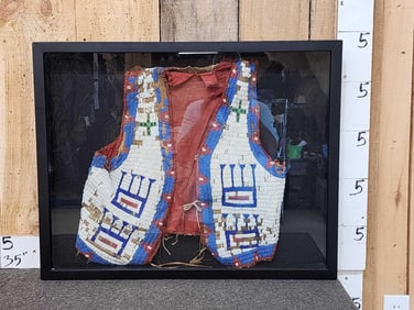 Vintage Sead Beaded Vest Native American Artifact