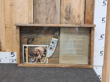 Sam Lone Bear Knife Display Native American Artifact