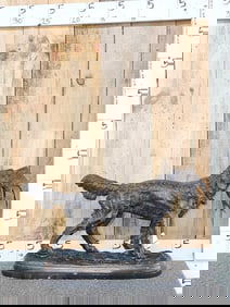 Pirre Jules Mene Bronze Bird Dog Art Sculpture