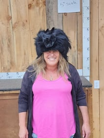 Dyed Coyote Fur Mountain Man Hat