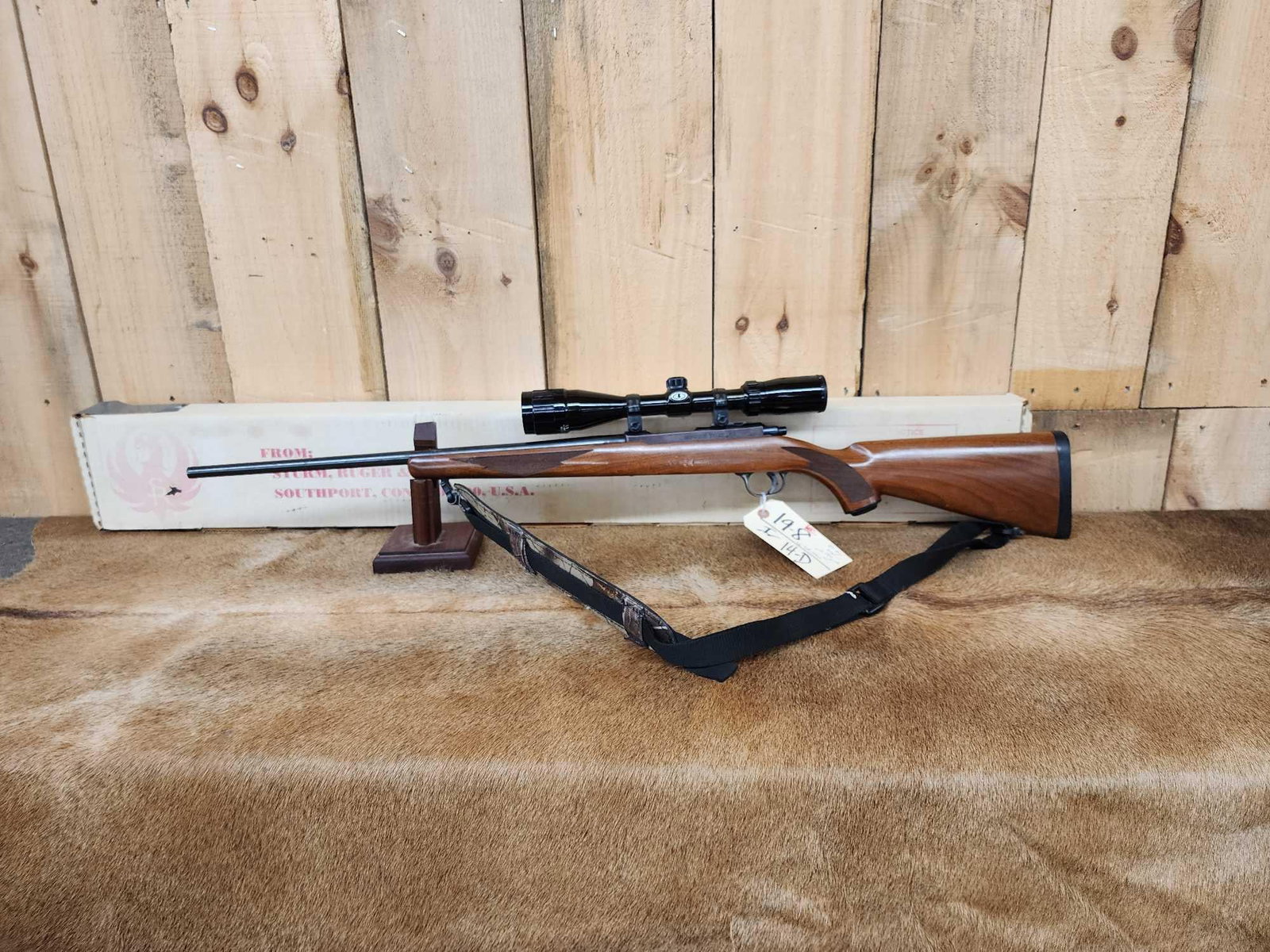 Ruger Model 77/22 .22 Hornet Bolt Action Rifle: 19.8 Scarce gun with scope SN 720-19483