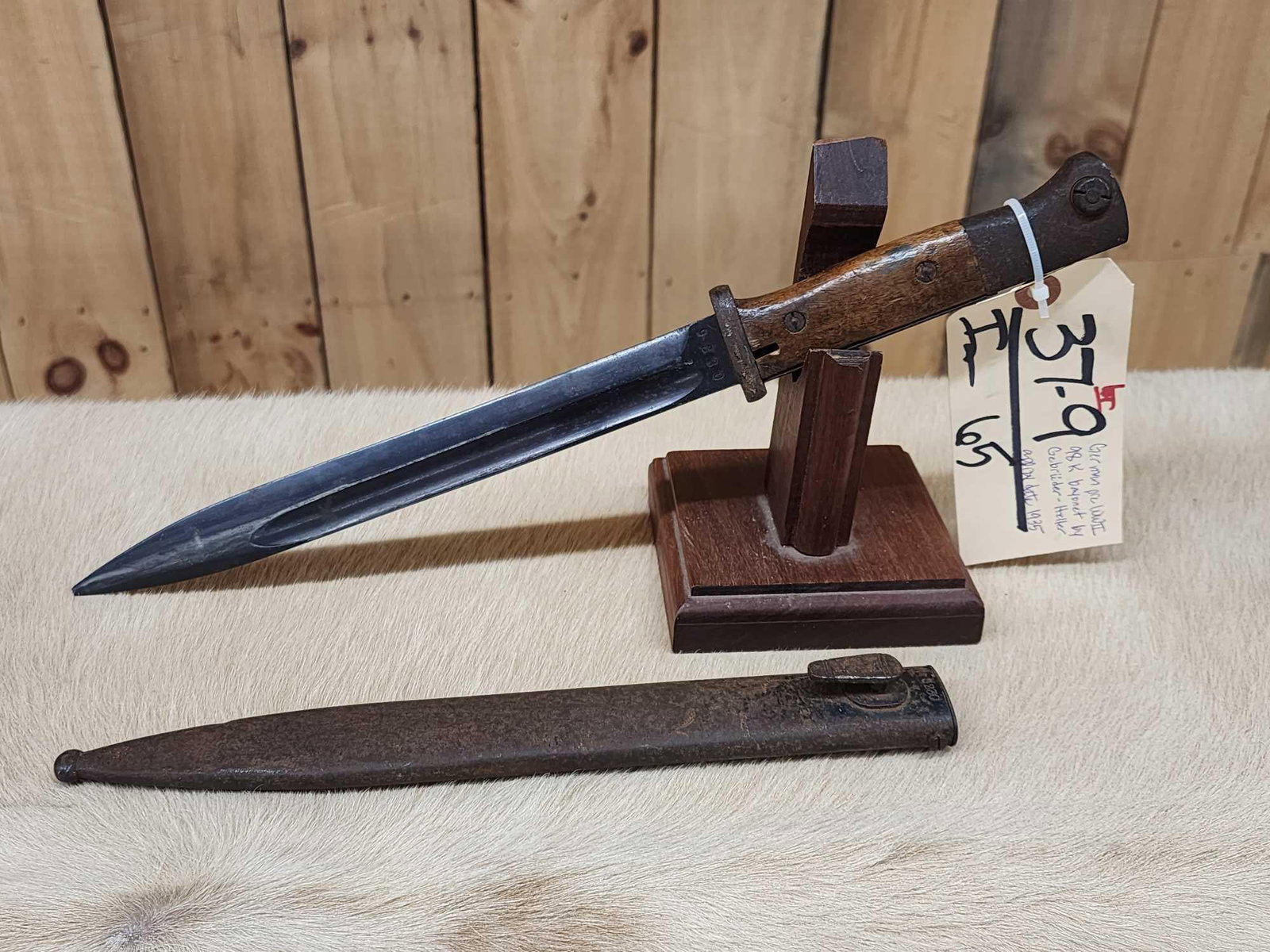 German Pre WWII 98K Bayonet: 37.9 By Gebruder - Heller Circa 1935