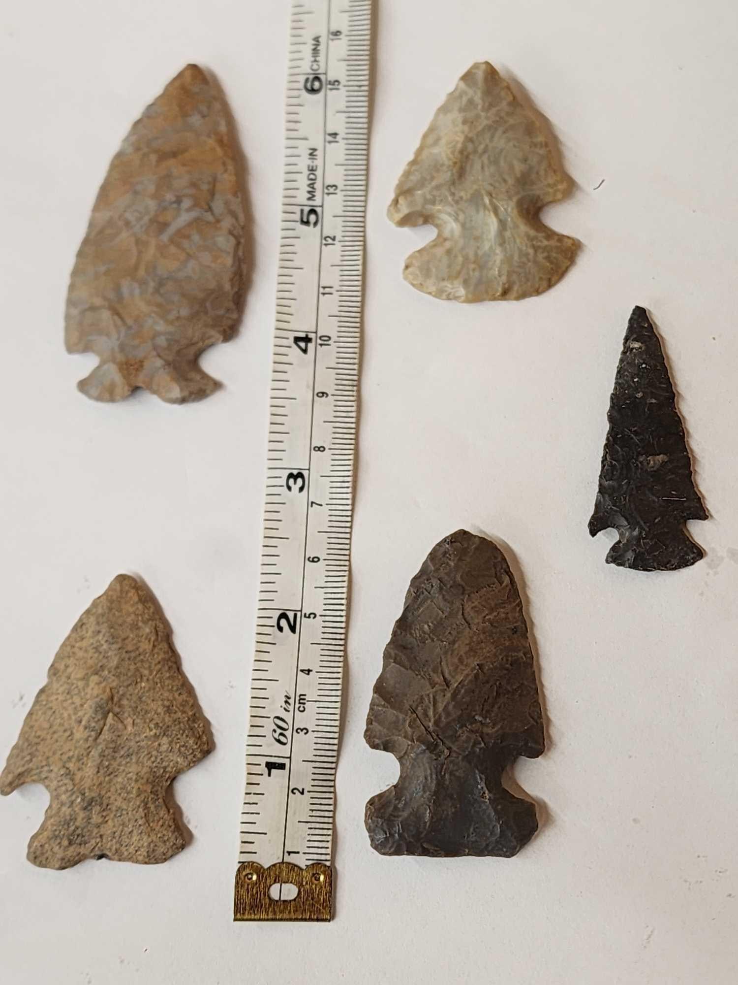 4 Nice Dovetail Style Arrowheads Points Native American Artifacts (1 of 7)