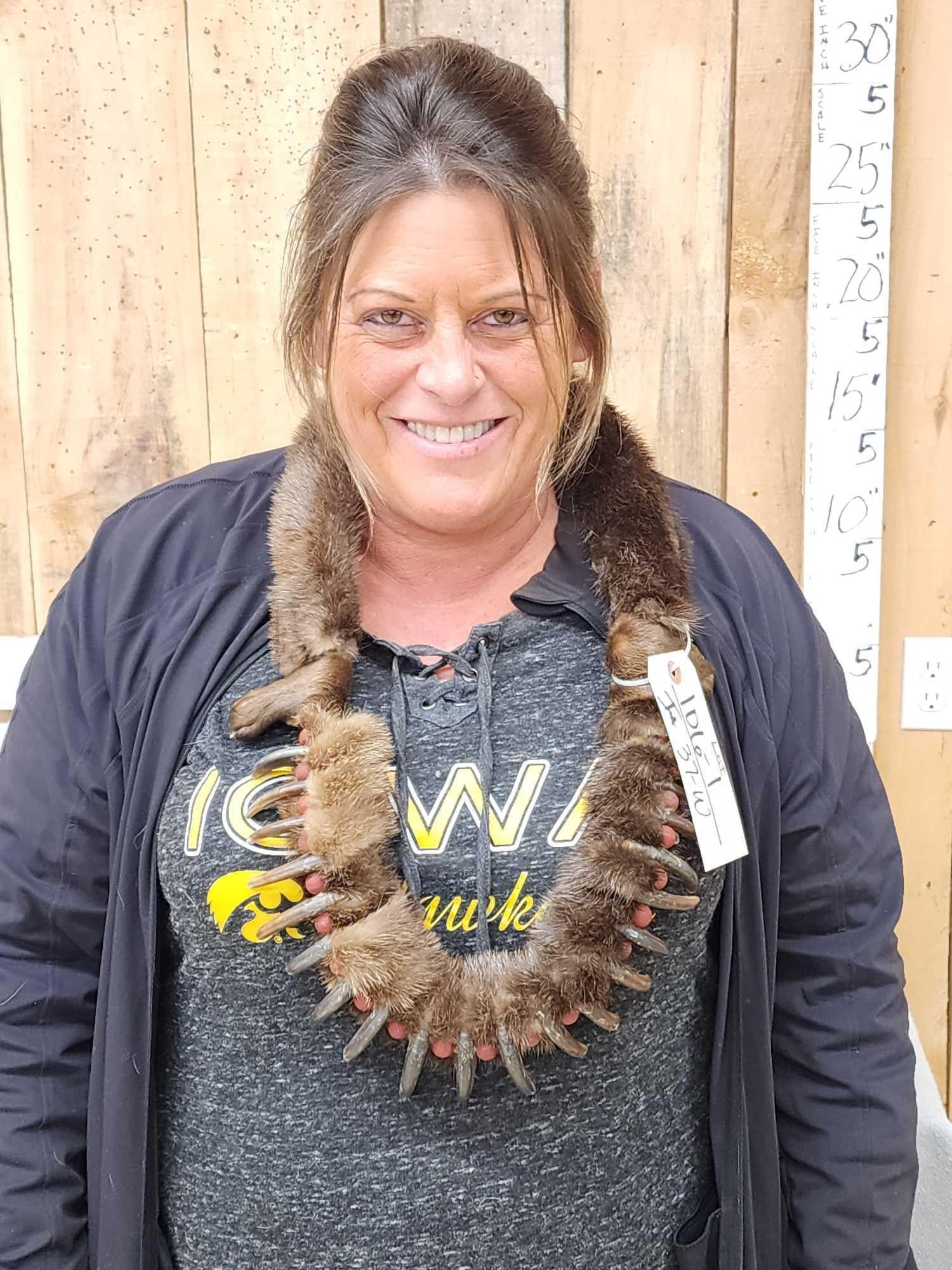 Plains Indians Style Grizzly Bear Claw Necklace