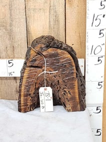 Walnut Burl Grown Around A Horseshoe