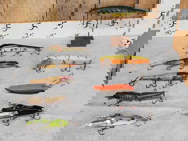 Collection Of 9 Muskie Fishing Lures