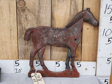 Vintage Cast Iron Horse Windmill Weight