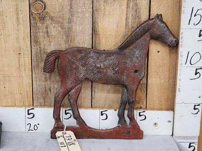 Vintage Cast Iron Horse Windmill Weight: 73.18 Very Scarce piece with decorative stand The weight itself weighs 13.6 Lbs