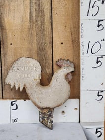 Rare Hummer E184 Cast Iron Rooster Windmill Weight