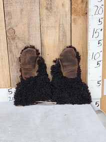 Pair Of Vintage Cowboy Woolly Gauntlet Mittens