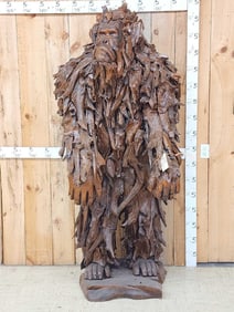 Hand Carved Driftwood Bigfoot / Sasquatch Sculpture