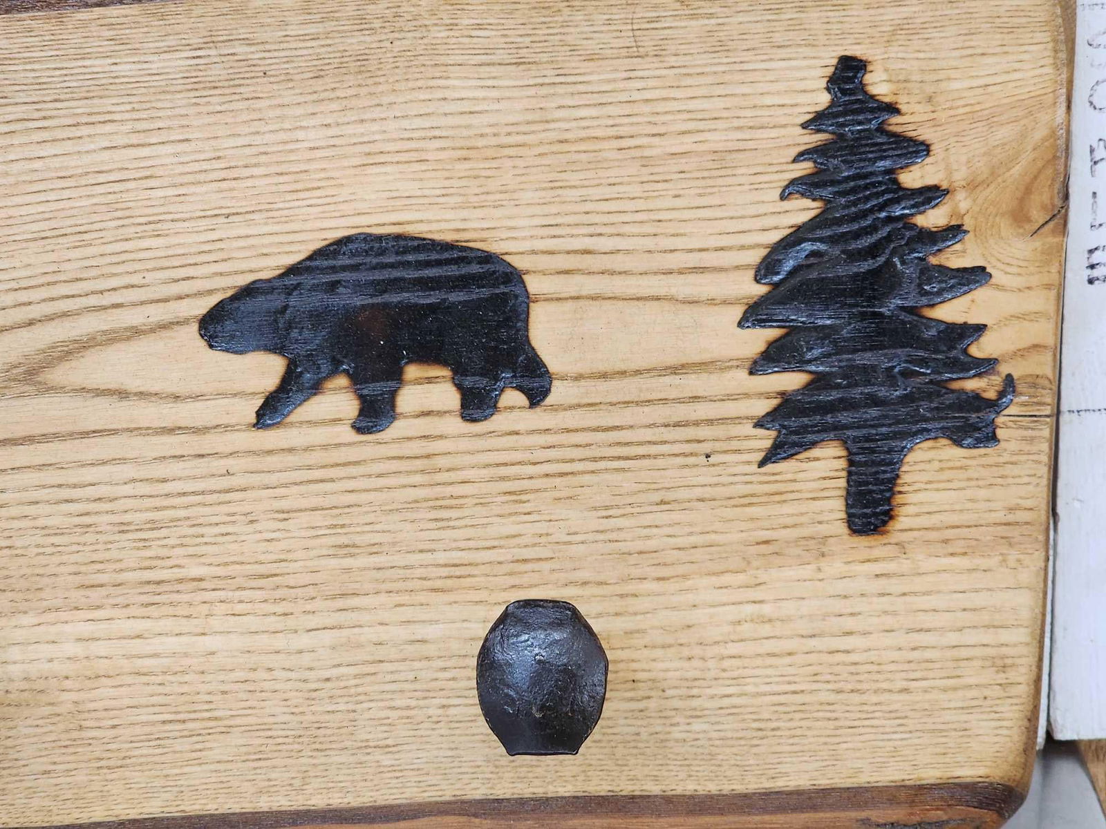 Rustic Live Edge Wood Coat Hook - 2