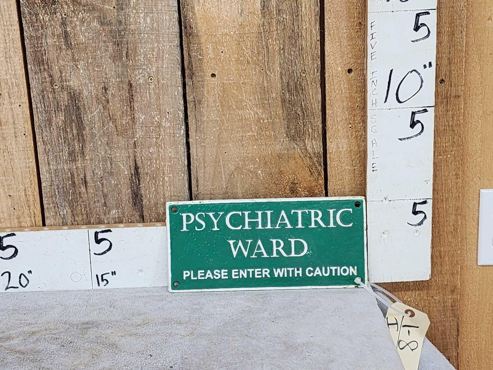 Psychiatric Ward Cast Iron Sign (1 of 2)