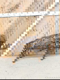 Wild Boar Hog Driftwood Sculpture