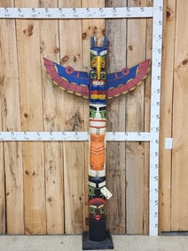 Hand Carved Wooden Totem Pole