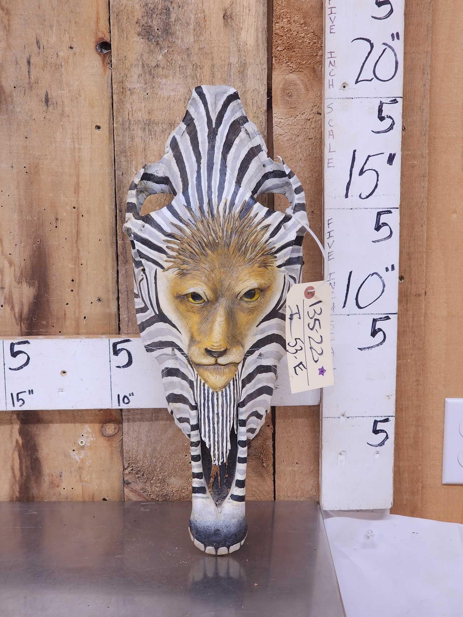 Carved Zebra Skull Taxidermy (1 of 4)
