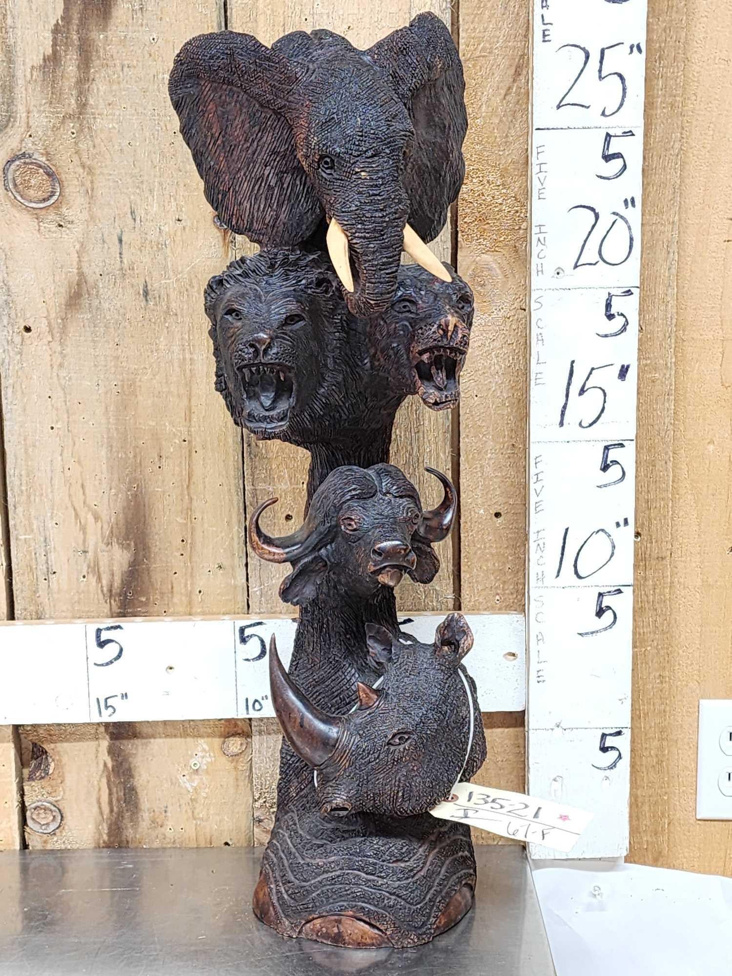 African Ironwood Carving Big 5 (1 of 6)