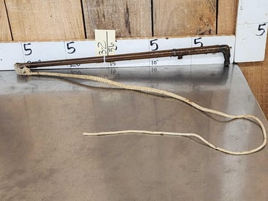 Unusual Horse Head Black Powder Cane Gun With Rawhide Whip