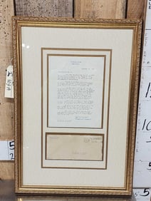 Authentic Historic Letter From President Franklin D. Roosevelt