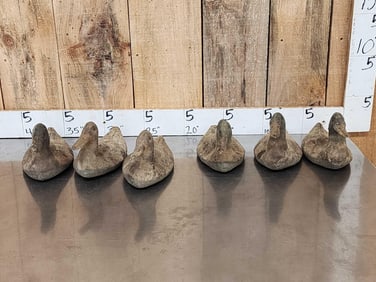 Group Of 6 Vintage Canvas Duck Decoys