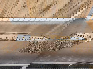 48" Leather Seed Beaded Rifle Scabbard