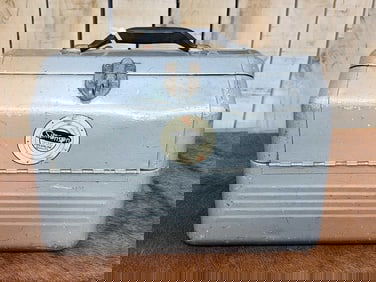 Vintage Simonsen Fishing Tackle Box With 60 Crank Bait Fishing Lures