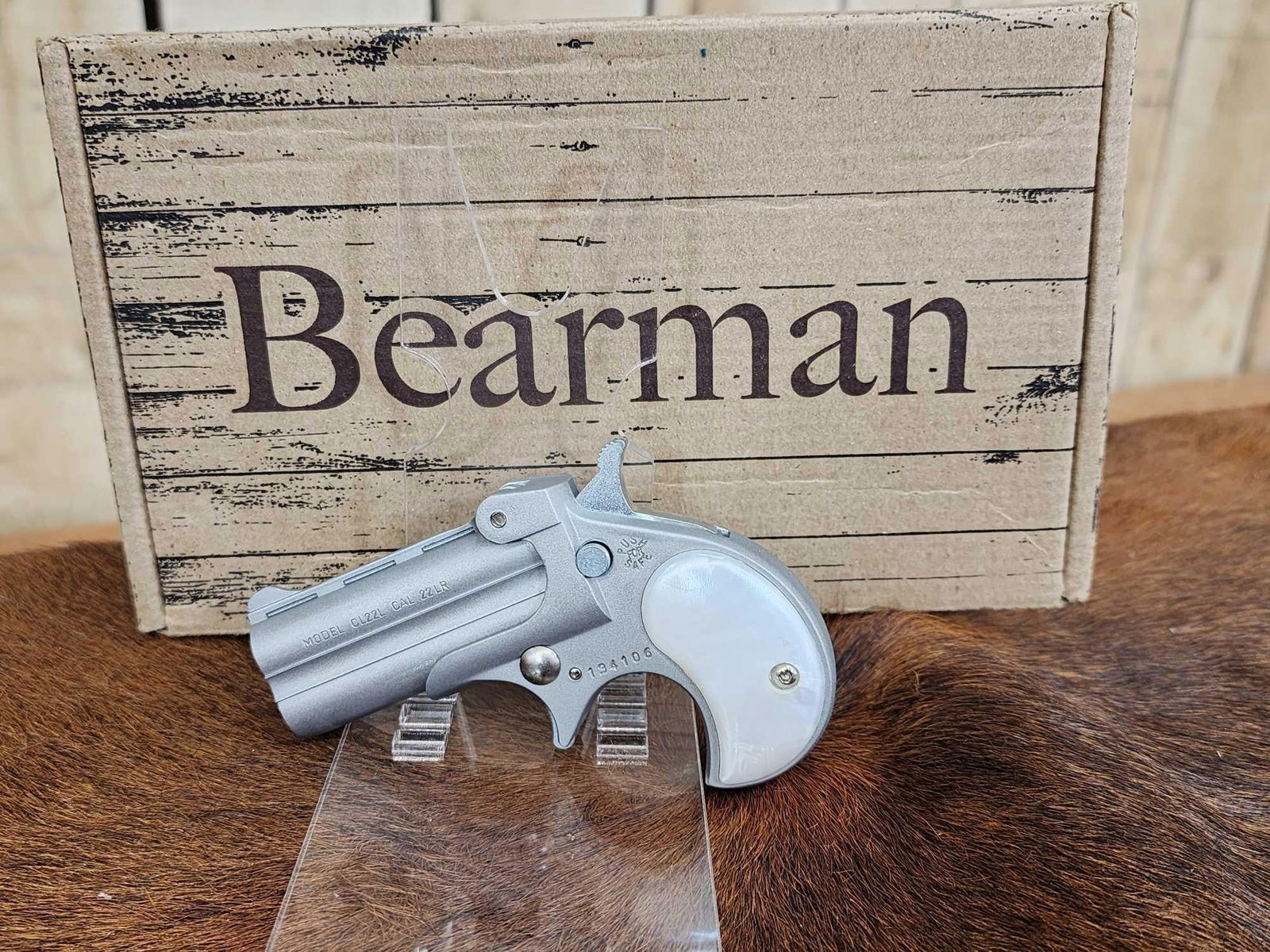 Bearman Model CL22L .22 Derringer: 57.7 Nice pocket gun stainless SN 134106