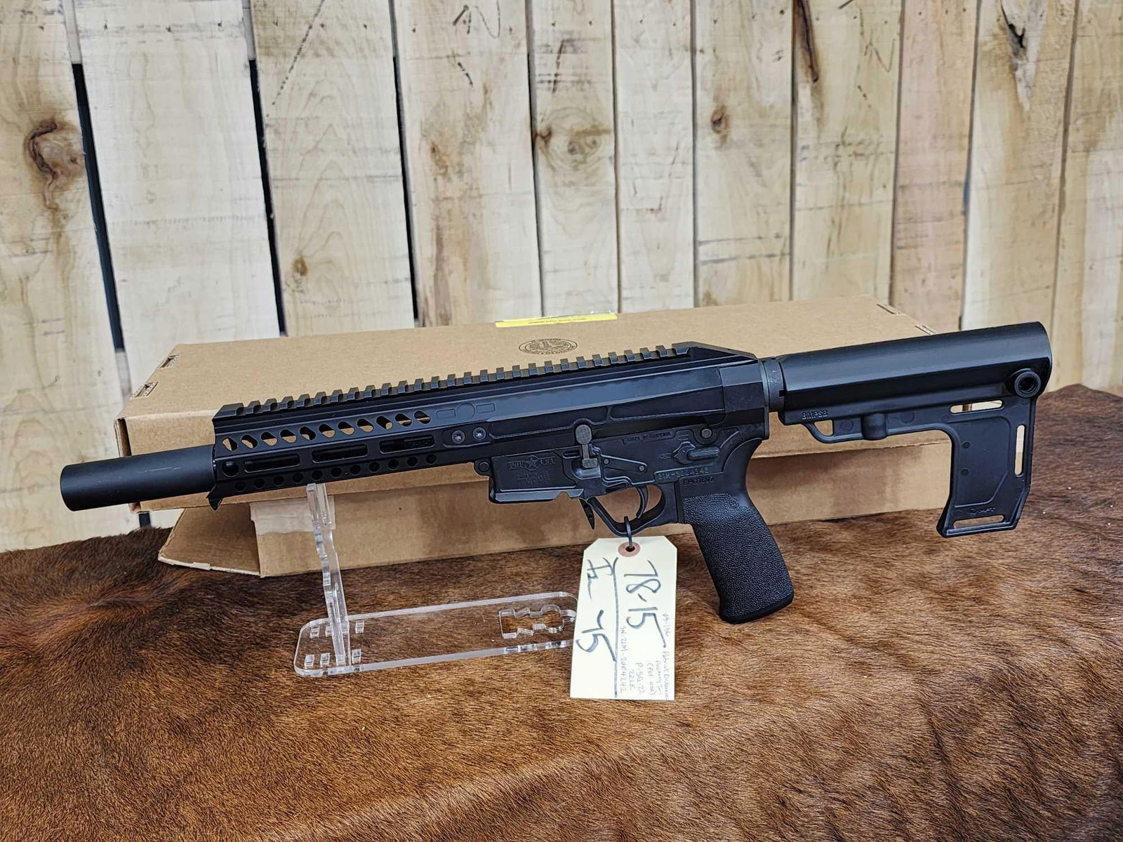 Patriot Ordinance Factory Model P-SG-22 .22 semi Auto Pistol: 78.15 Appears to have seen little use with box takes a 10 found ruger mag SN 21M-2004242