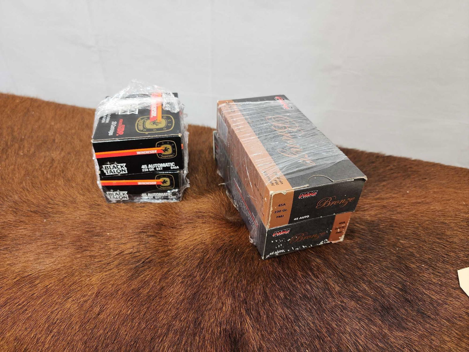 140 Rounds Of. 45 ACP Ammunition: 143.16 Includes 40 rounds of Winchester Black Talon DP Hollow Points 100 rounds of PMC FMJ