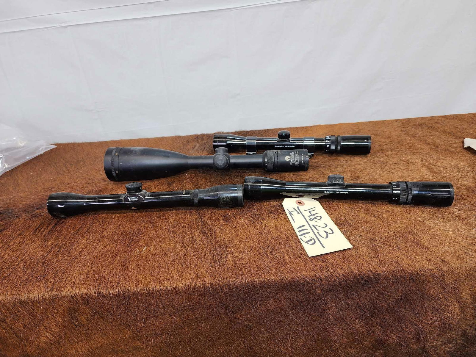 4 Rifle Scopes: 148.23 Bushnell Pentax one money buys the lot