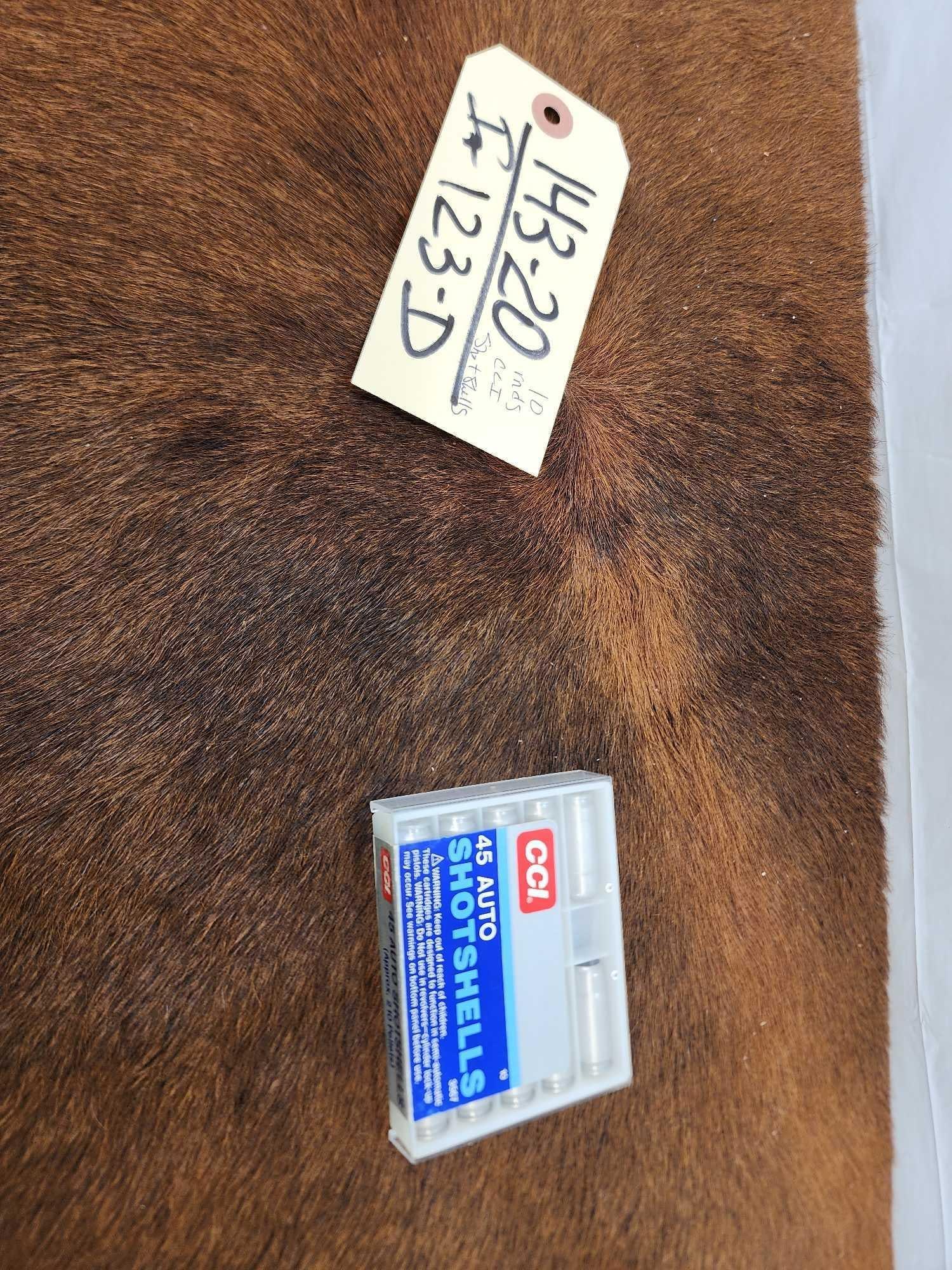 10 Rounds Of .45 Auto Shot Shells Ammunition: 143.20 CCI brand