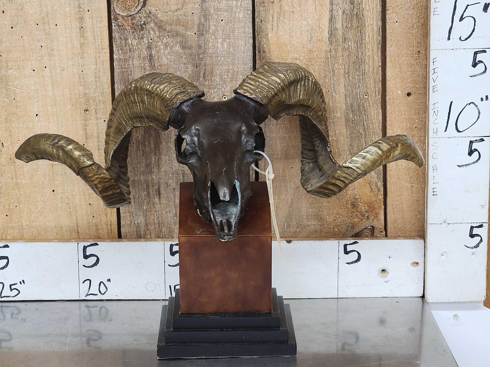 Bronze Dheep Skull On Stand: 31.63 Awesome look total weight 12.9 Lbs