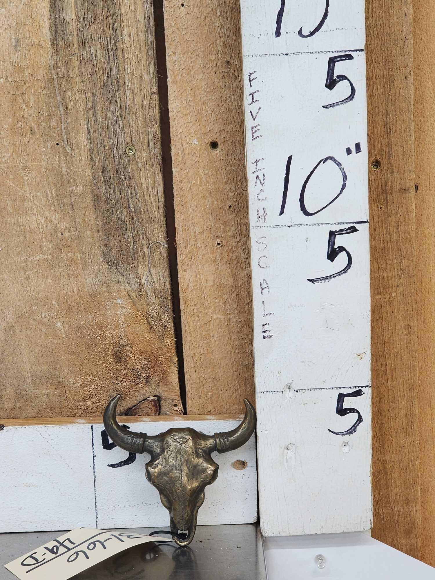 Bronze Bison Skull By Artist Metz Castleberry: 31.66 Signed numbered 253 of 1000 dated January 1975 by this renowned western artist