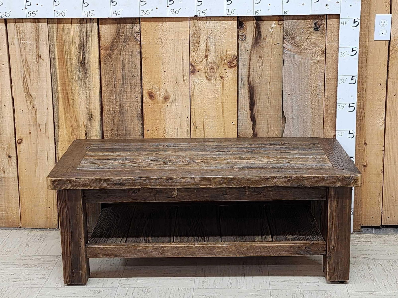 Amish Built Rustic Barn Wood Coffee Table (1 of 10)