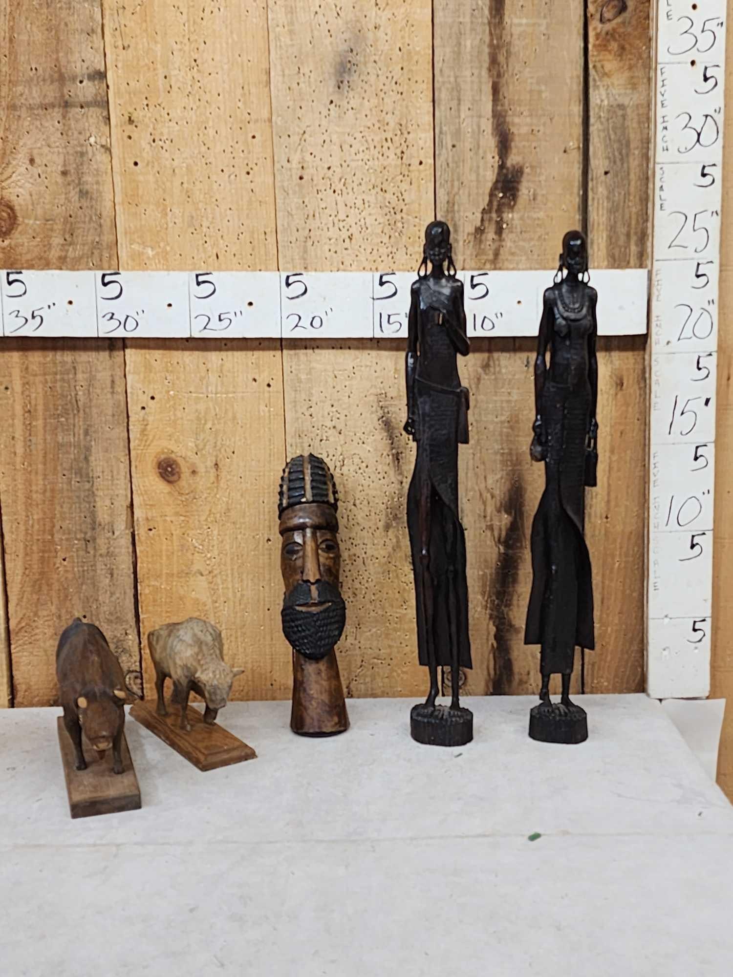 African Carving Lot: 122.2 Includes everything pictured