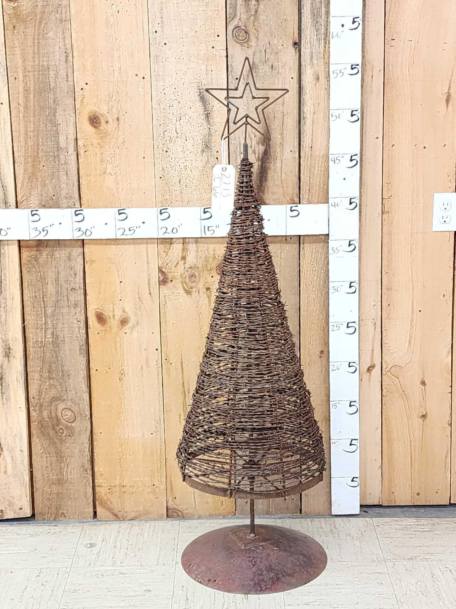 Rustic Barb Wire Christmas Tree (1 of 6)