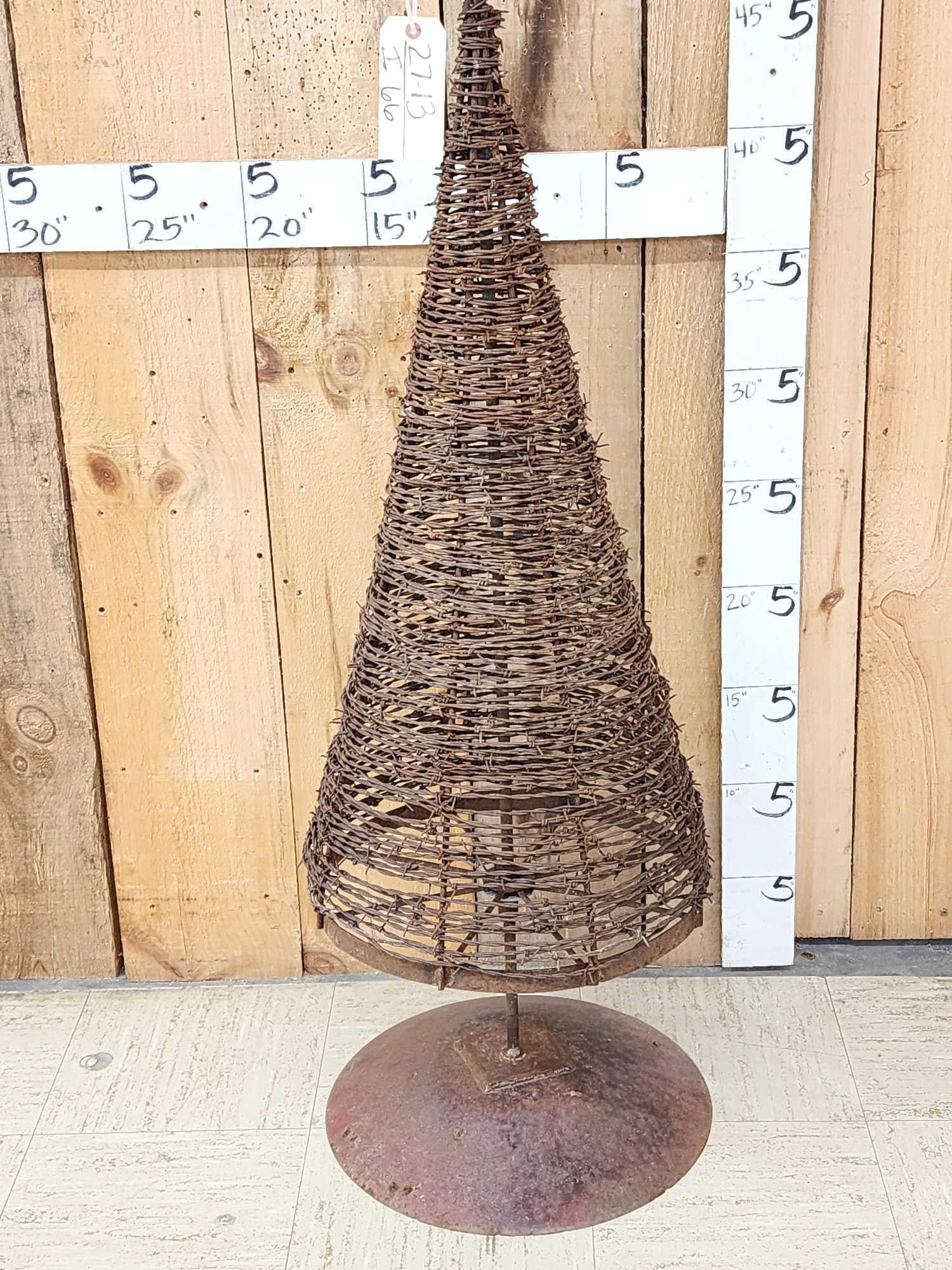 Rustic Barb Wire Christmas Tree - 3