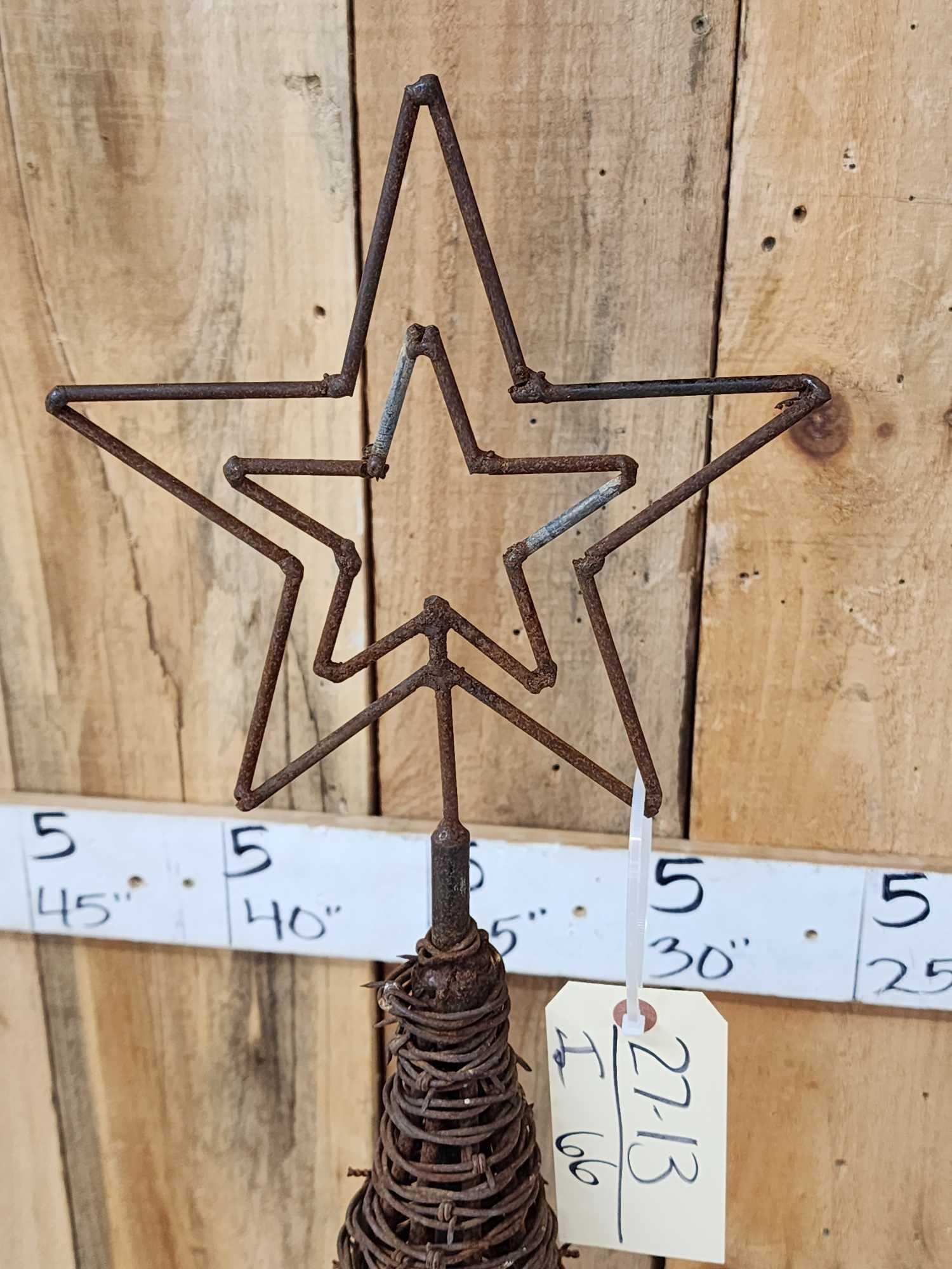 Rustic Barb Wire Christmas Tree - 6