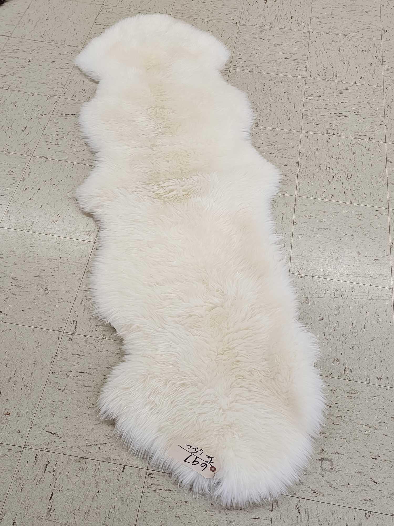 Australian Sheepskin Throw: 6.97 Thick soft hair awesome color brand new tan overall about 72" long x 27" wide