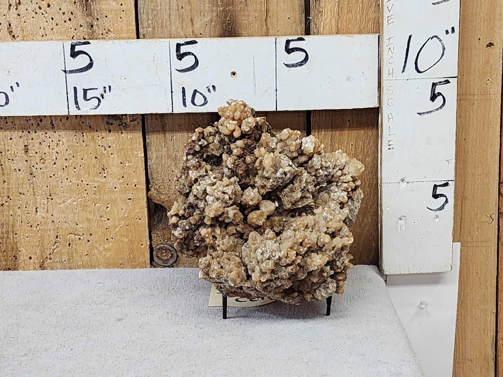 12.2 Lbs Aragonite Mineral Specimen: 33.122 Also Known as Cave Popcorn awesome earthy colors nice specimen with stand