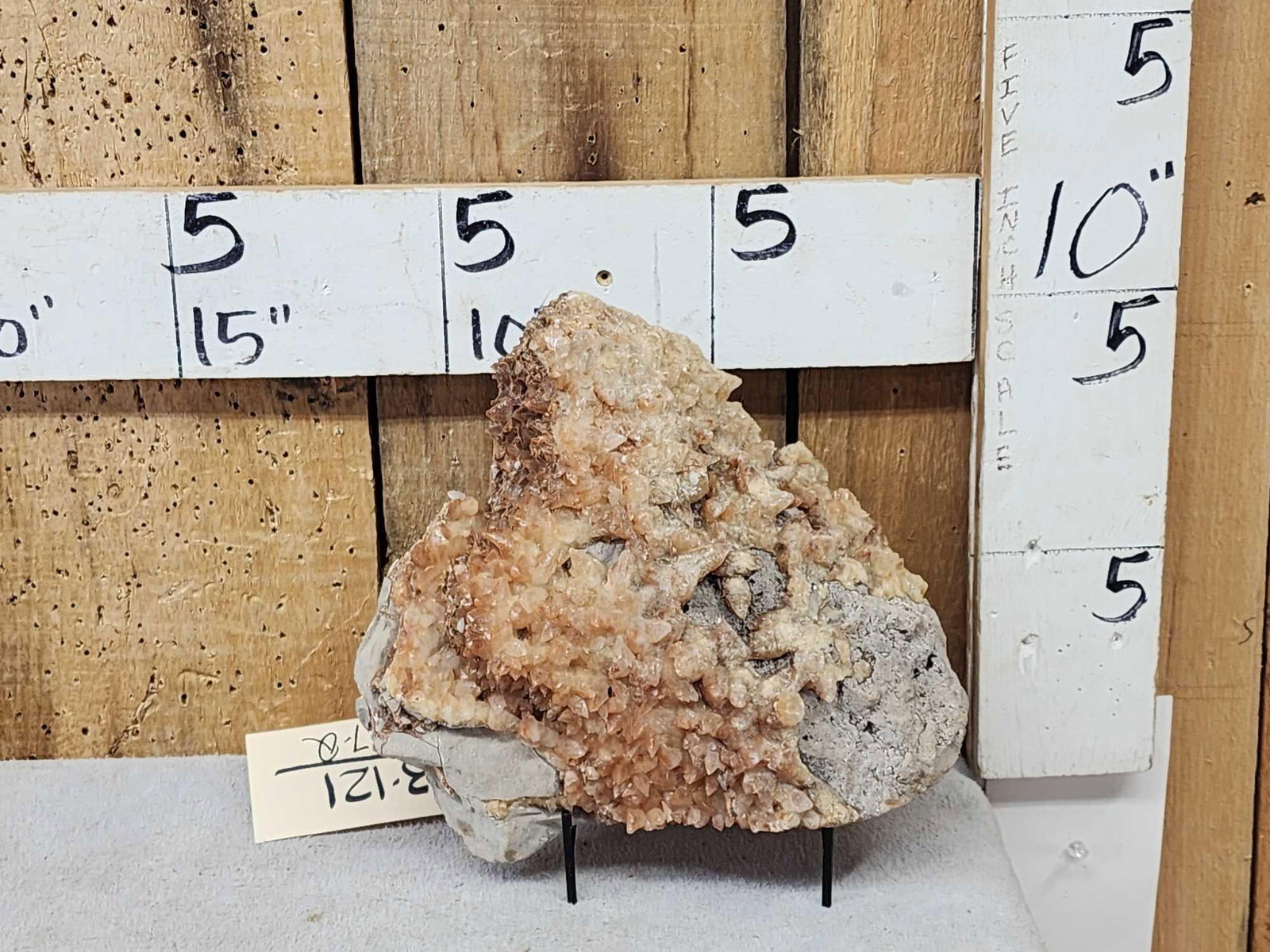 Gorgeous 18lbs Pink & Peach Dog Tooth Calcite Mineral Specimen (1 of 6)