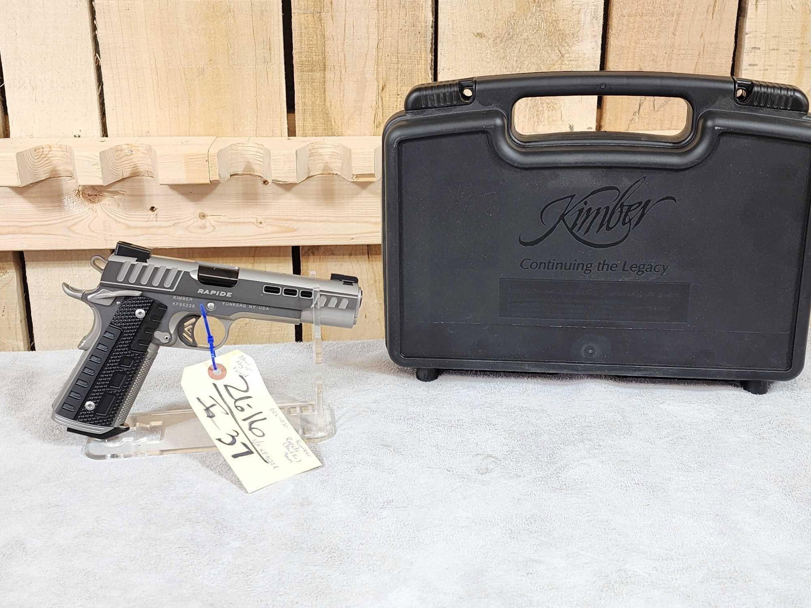 Kimber Rapide Black Ice 9mm Semi Auto Pistol: 26.16 Brand new never fired 5" barrel ambidextrous safety SN KF95228