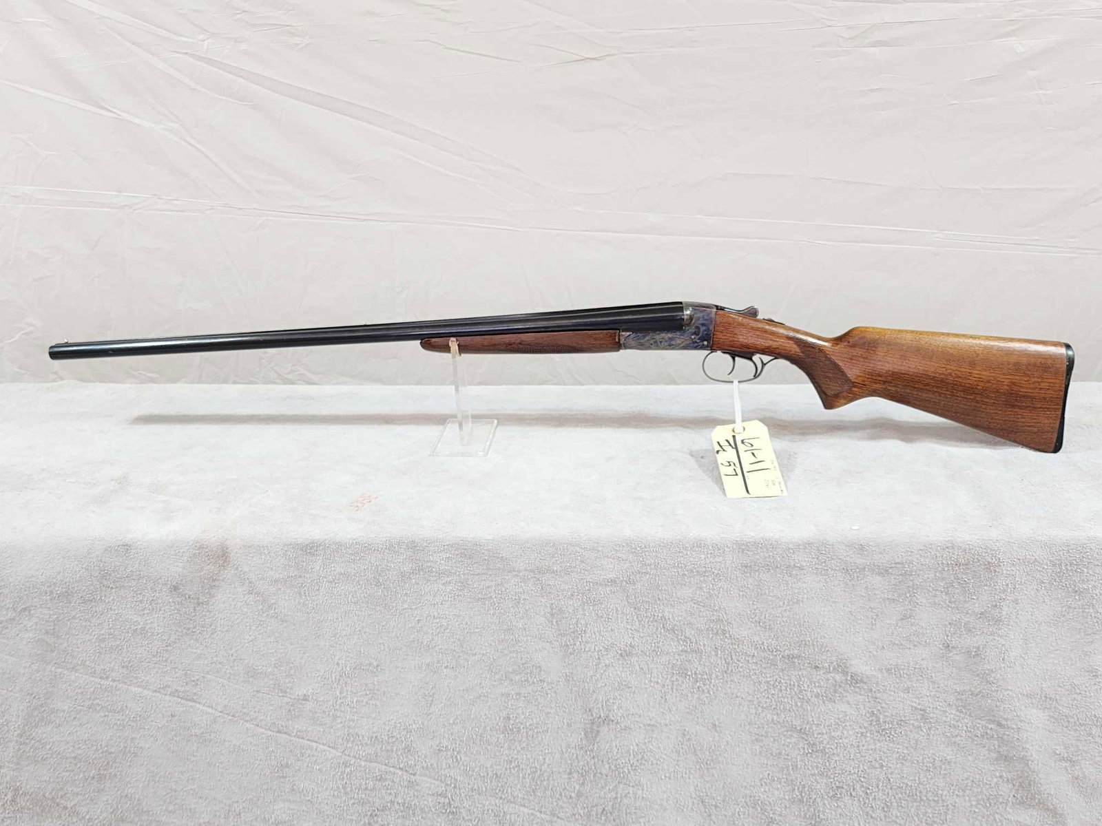 Stevens Model 5100 Double Barrel 20ga Shotgun: 61.11 Brilliant case hardening 28" barrels mod cylinder bore chokes locks up tight good condition for its age SN NA
