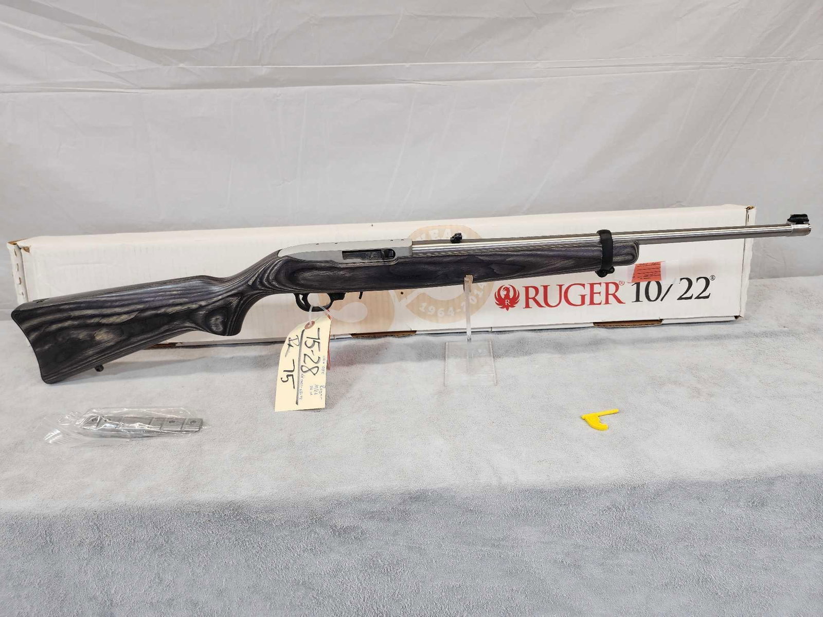 Ruger Model 10/22 .22 Semi Auto Rifle 50th Anniversary Stainless: 75.28 New condition never fired Stainless with box SN 0001-68072