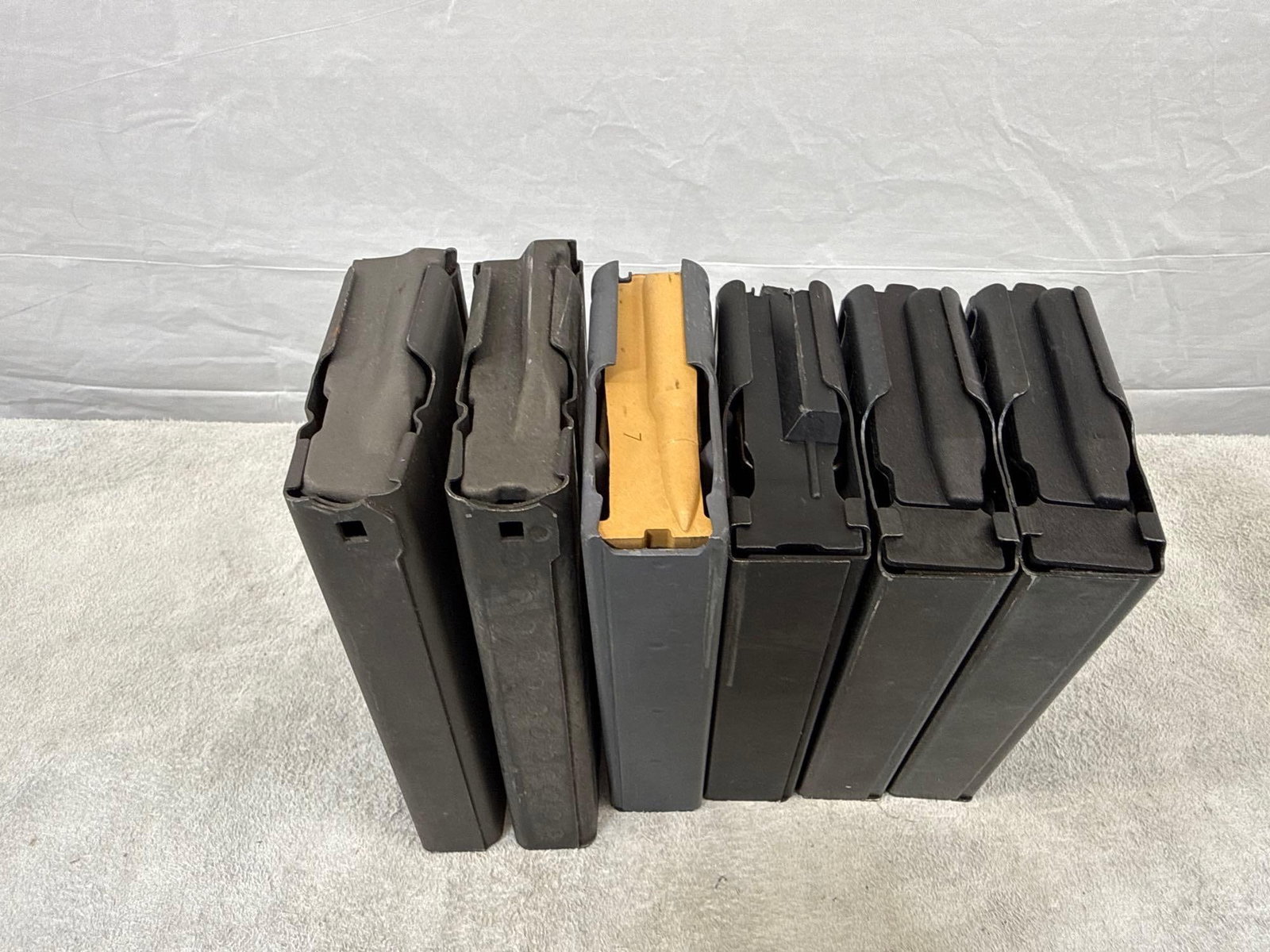 4 AR10 Rifle Magazines .308 cal: 95.40 Assorted steel rifle magazines