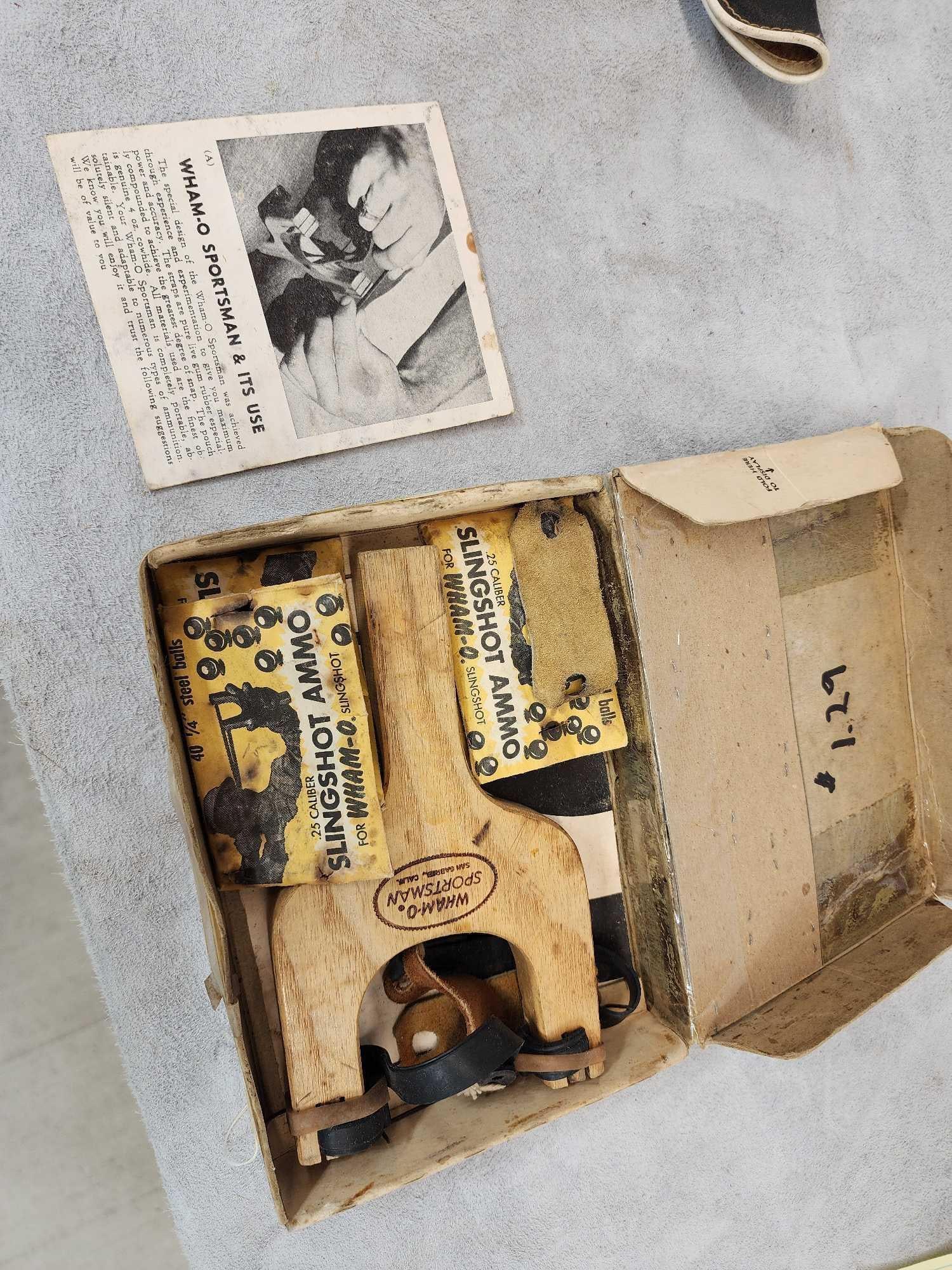 Vintage Wham-O Sportsman Slingshot: 88.11 Cool vintage piece in box with ammo