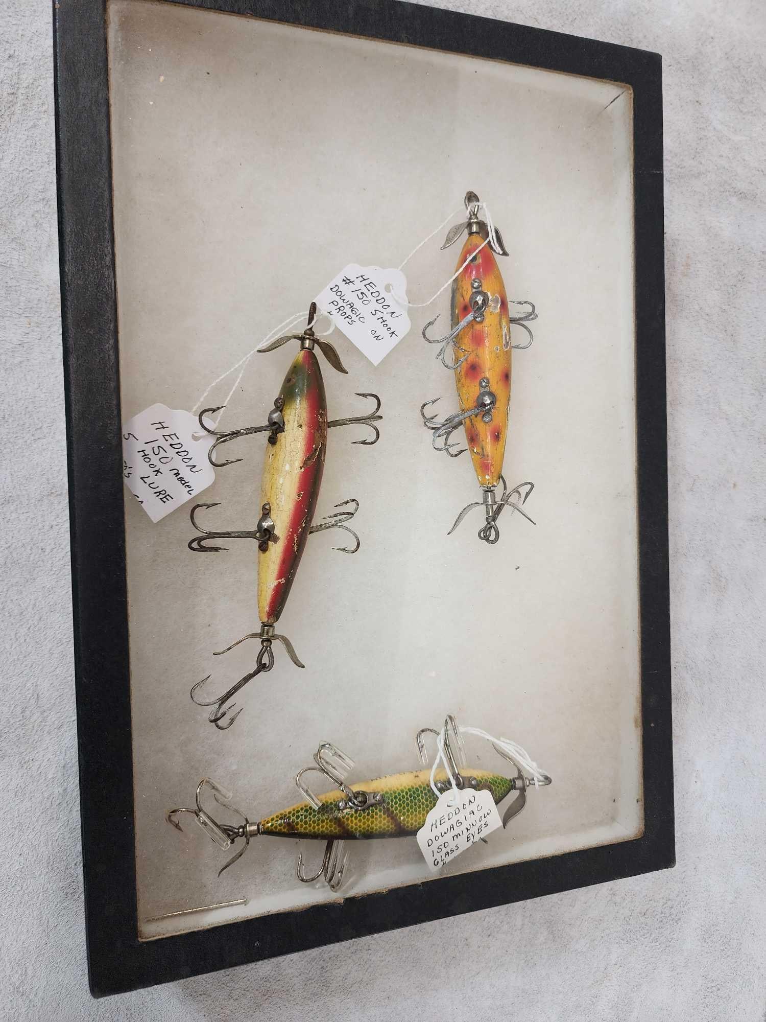 3 Vintage Heddon 5 Hook Minnow Fishing Lures (1 of 4)